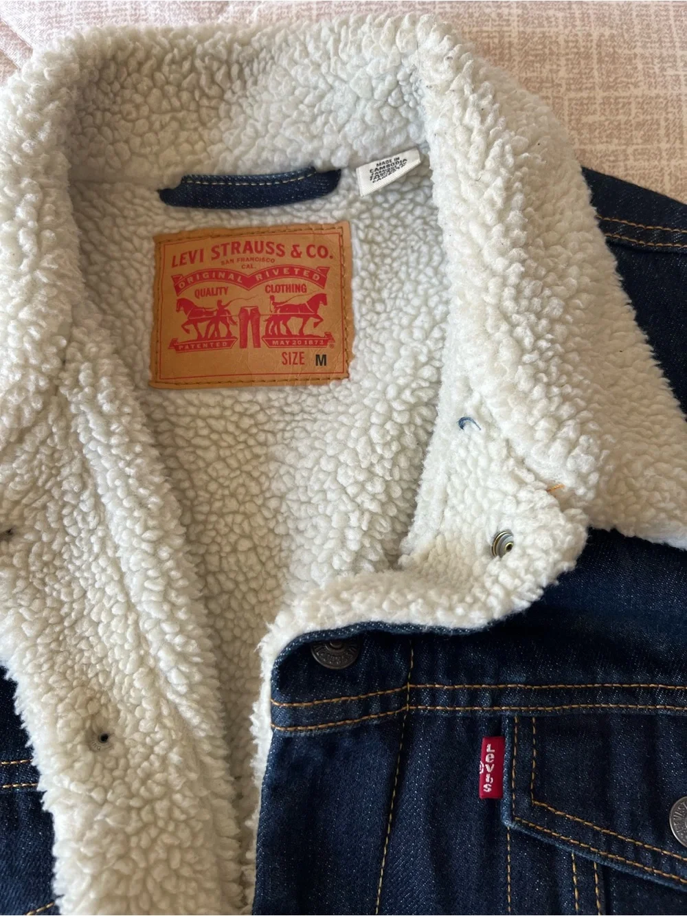 Levi's Indigo Denim Sherpa-Lined Jacket